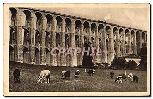 Carte Postale Ancienne Chaumont Le Viaduc Vaches