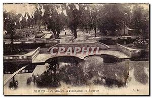 Seller image for Carte Postale Ancienne Nimes Jardin de la Fontaine la Source for sale by CPAPHIL