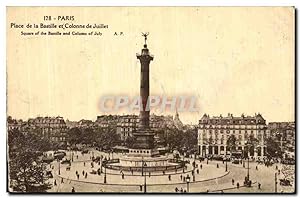 Seller image for Carte Postale Ancienne Paris Place de la Bastille et Colonne de Juillet for sale by CPAPHIL