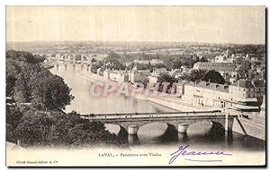 Carte Postale Ancienne Laval Panorama Avec Viaduc