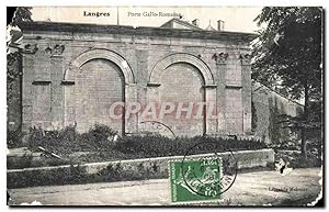 Carte Postale Ancienne Langres Porte Gallo Romame