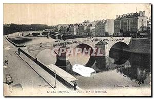 Carte Postale Ancienne Laval Ponts sur la Mayenne