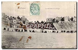 Carte Postale Ancienne Le Portel La descente a la Plage