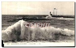 Bild des Verkufers fr Carte Postale Ancienne Boulogne Sur Mer Grosse Mer zum Verkauf von CPAPHIL