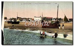 Carte Postale Ancienne Berck Plage La Plage le Casino et l'Esplanade