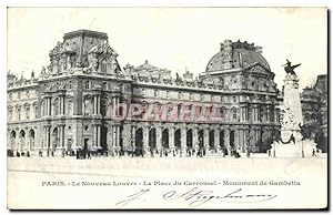 Image du vendeur pour Carte Postale Ancienne Paris Le Nouveau Louvre La Place du Carrousel Monument de Gambetta mis en vente par CPAPHIL
