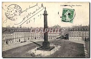Carte Postale Ancienne Paris La Place Vendome