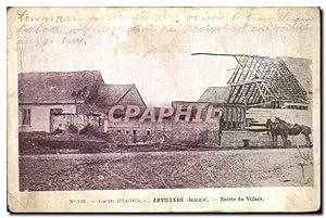 Seller image for Carte Postale Ancienne Arvillers Entre du Village Militaria for sale by CPAPHIL