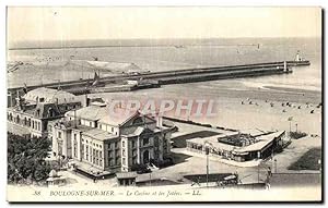 Image du vendeur pour Carte Postale Ancienne Boulogne Sur Mer Le Casino et les Jetes Academie de Gymnastique mis en vente par CPAPHIL