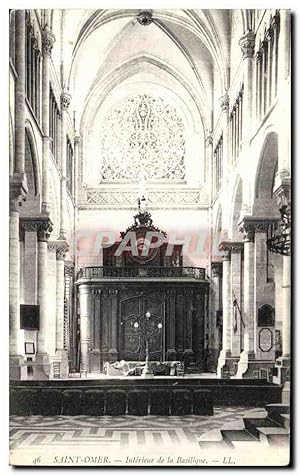 Image du vendeur pour Carte Postale Ancienne Saint Omer Intrieur de la Basilique mis en vente par CPAPHIL