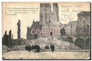 Carte Postale Ancienne Arras La Grande Guerre Aspect de la ville bombardee Militaria