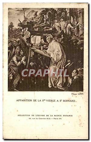 Immagine del venditore per Carte Postale Ancienne Collection De L'oeuvre De La Sainte Enfance Apparition de la Ste Vierge a St Bernard venduto da CPAPHIL