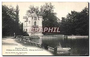 Carte Postale Ancienne Chantilly Château la Reine Blanche Etangs de Comelle