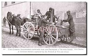 Image du vendeur pour Carte Postale Ancienne Une Cuisine Allemande Capturee Par Les franais A Vic Sur Aisne Militaria mis en vente par CPAPHIL