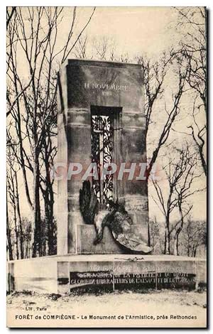 Carte Postale Ancienne Compiegne forêt de Monument de l'Armistice pres Rethondes Militaria Aigle