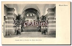 Bild des Verkufers fr Carte Postale Ancienne Mont Dore Grande Salle et Escalier de Bains Saint Jean zum Verkauf von CPAPHIL