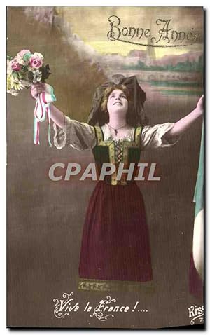 Bild des Verkufers fr Carte Postale Ancienne Bonne Anne Vive la France Femme Alsace zum Verkauf von CPAPHIL