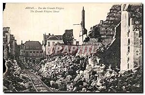 Carte Postale Ancienne Arras Rue Des Grands Vieziers Militaria
