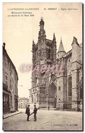 Bild des Verkufers fr Carte Postale Ancienne Ambert Eglise Saint Jean zum Verkauf von CPAPHIL