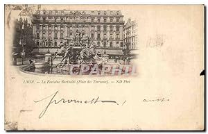 Carte Postale Ancienne Lyon La Fontaine Bartholdi place des Terreaux