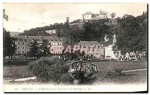 Carte Postale Ancienne Uriage L'Etablissement Thermal et le Château