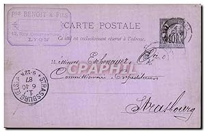 Bild des Verkufers fr Carte type Sage 10c Lyon pour Strasbourg Esehenauer zum Verkauf von CPAPHIL