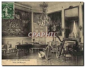 Carte Postale Ancienne Compiegne Palais Salon de Musique