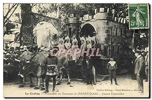 Carte Postale Ancienne Le Crotoy Procession en L'Honneur de Jeanne D'Arc Jeanne prisonniere