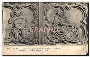 Seller image for Carte Postale Ancienne Paris La Sainte Chapelle Detail Du Portail De La Loggia Dieu Erea Le Ciel et La Lumiere for sale by CPAPHIL