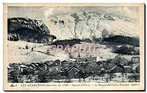 Image du vendeur pour Carte Postale Ancienne Les Avanchers Sports d'Hiver Le Massif du Greve Tete mis en vente par CPAPHIL