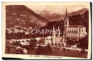 Bild des Verkufers fr Carte Postale Ancienne Lourdes La Basilique et les Pyrenees zum Verkauf von CPAPHIL