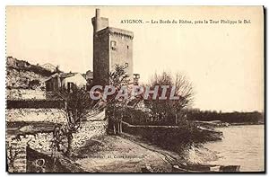 Imagen del vendedor de Carte Postale Ancienne Avignon Les Bords du Rhone pres la Tour Philippe le Bel a la venta por CPAPHIL