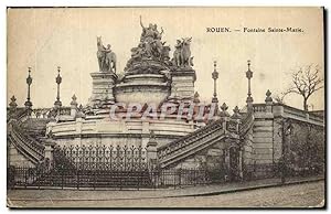 Bild des Verkufers fr Carte Postale Ancienne Rouen Fontaine Sainte Marie zum Verkauf von CPAPHIL