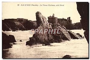 Carte Postale Ancienne île D'Yeu Façade du vieux Château cote Nord