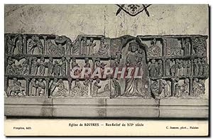 Seller image for Carte Postale Ancienne Eglise de Rouvres Bas Relief du 14eme Siecle for sale by CPAPHIL