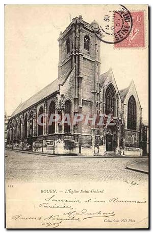 Seller image for Carte Postale Ancienne Rouen L'Eglise Saint Godard for sale by CPAPHIL