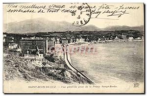 Carte Postale Ancienne Saint Jean De Luz vue générale Prise de la Pointe Sainte Barbe