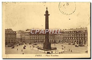Carte Postale Ancienne Paris Place Vendome