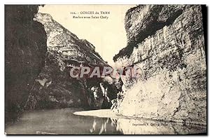 Carte Postale Ancienne Gorges Du Tarn Roches sous Saint Chely
