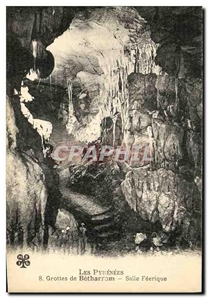 Carte Postale Ancienne Les Pyreness Grottes de Betharram Salle Feerique
