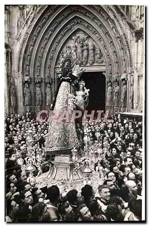 Carte Postale Ancienne Valencia Traslade de la Virgen Desde Sur Real Capille a la Catedral