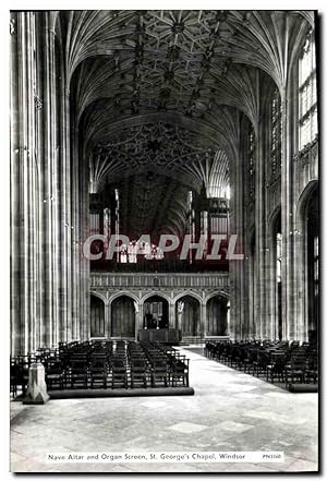 Carte Postale Ancienne Nave Altar and Organ Screen St George's Chapel Windsor
