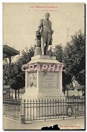 Bild des Verkufers fr Carte Postale Ancienne Pau Statue Henri IV zum Verkauf von CPAPHIL