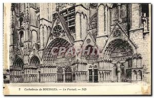 Seller image for Carte Postale Ancienne Bourges Le portail de la Cathdrale for sale by CPAPHIL