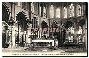 Carte Postale Ancienne Reims Basilique Saint Remi Le Maitre Autel et le Tombeau de Saint Remi