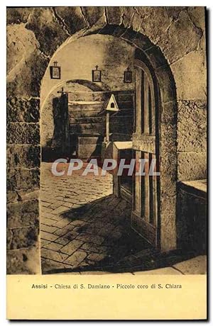 Bild des Verkufers fr Carte Postale Ancienne Assisi Chiesa Damiano Piccolo Coro di S Chiara zum Verkauf von CPAPHIL