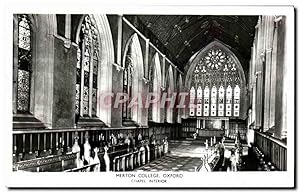 Carte Postale Ancienne Merton College Oxford Chapel interior