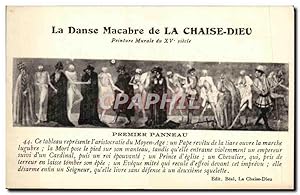 Bild des Verkufers fr Carte Postale Ancienne La chaise dieu Premier Panneau Danse macabre zum Verkauf von CPAPHIL