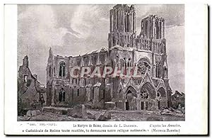 Bild des Verkufers fr Carte Postale Ancienne Militaria La Martyre de Reims dessin de L Dauphin d'apres les Annales zum Verkauf von CPAPHIL