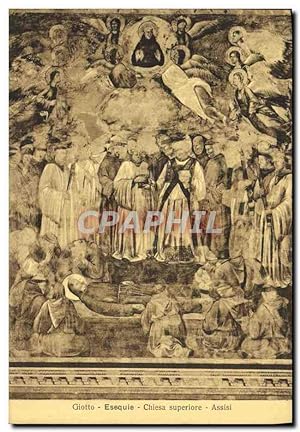 Bild des Verkufers fr Carte Postale Ancienne Francesco Assisi Giotto Esequie Chiesa Superiore zum Verkauf von CPAPHIL